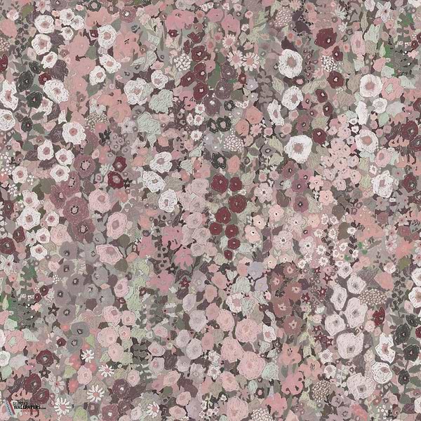 Hollyhocks behang-House of Hackney-Earth-200 cm-Rol-Selected Wallpapers-Interiors