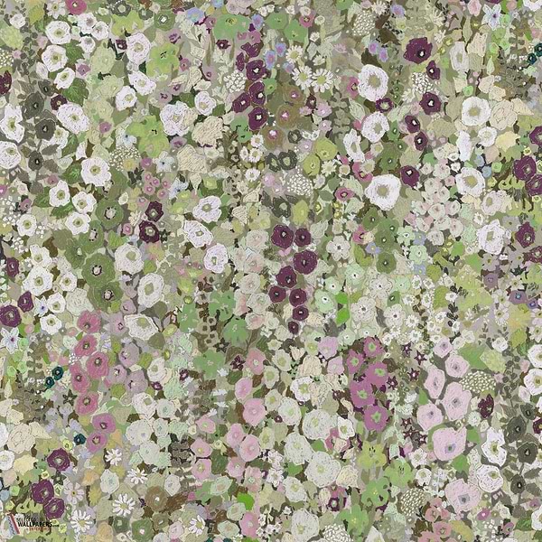 Hollyhocks behang-House of Hackney-Meadow-200 cm-Rol-Selected Wallpapers-Interiors