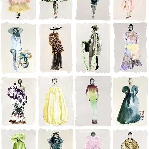 Couture Carousel behang-Cole & Son-Pastel pearl-Rol-Selected Wallpapers-Interiors