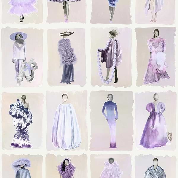 Couture Carousel behang-Cole & Son-Lavender pearl-Rol-Selected Wallpapers-Interiors