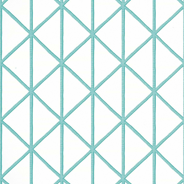 Box Kite behang-Thibaut-Turquoise-Rol-Selected Wallpapers-Interiors