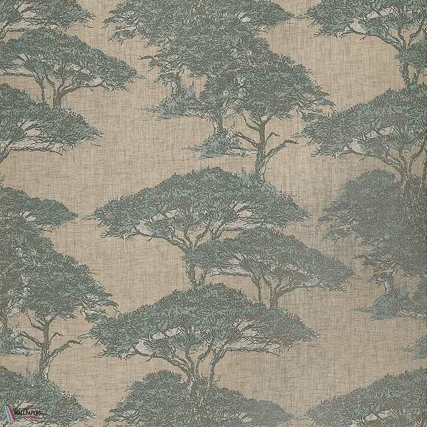 Torrey Pines behang-Thibaut-Spa blue-Rol-Selected Wallpapers-Interiors