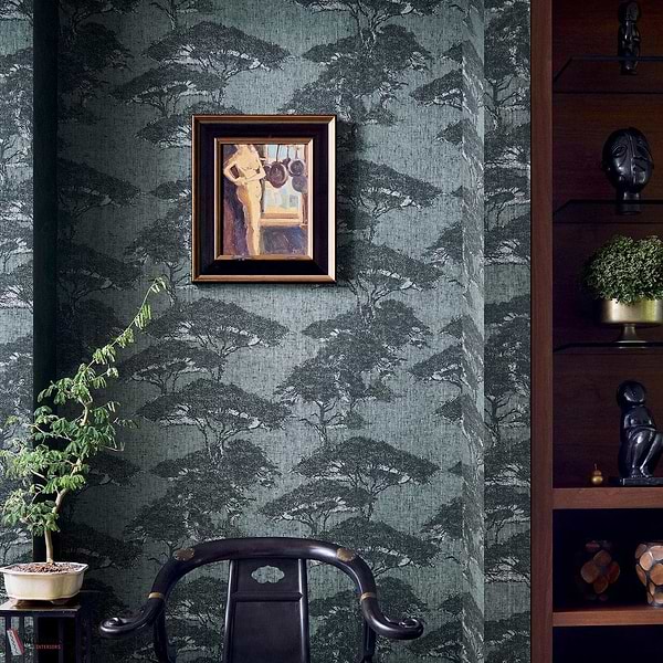 Torrey Pines behang-Thibaut-Selected Wallpapers-Interiors