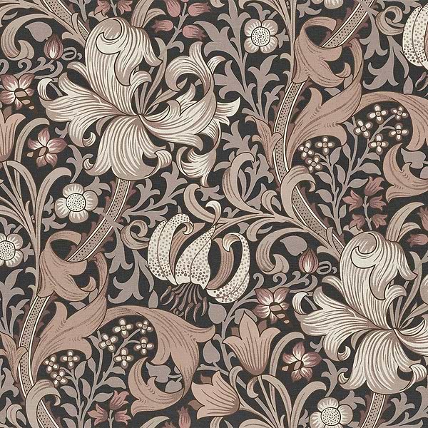 Golden Lily behang-House of Hackney-Black-200 cm-Rol-Selected Wallpapers-Interiors
