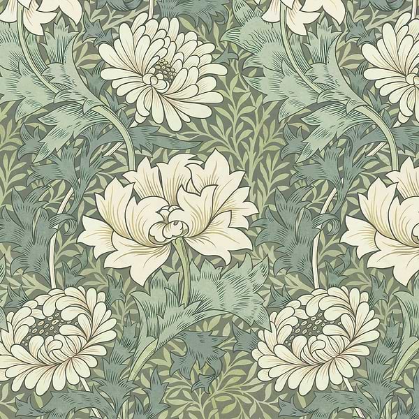 Chrysanthemum Magna behang-House of Hackney-Sap-200 cm-Rol-Selected Wallpapers-Interiors