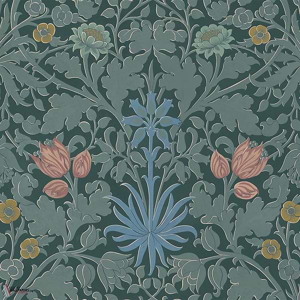 Hyacinth Novellus behang-House of Hackney-Euphorbia-200 cm-Rol-Selected Wallpapers-Interiors