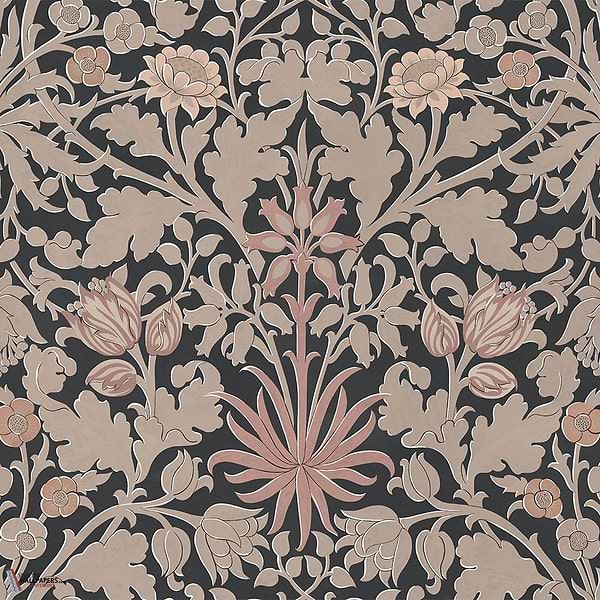 Hyacinth Novellus behang-House of Hackney-Noir-200 cm-Rol-Selected Wallpapers-Interiors