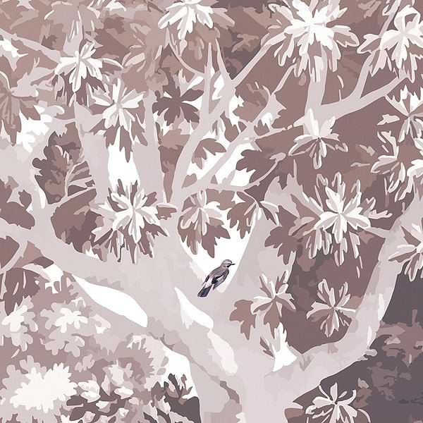 Misty Forest behang-Les Dominotiers-Selected Wallpapers-Interiors