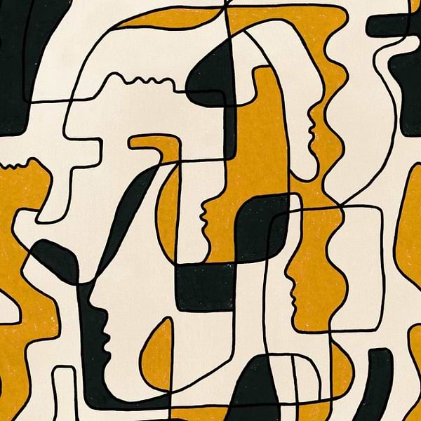 Saudade behang-Mind the Gap-Yellow-Rol-Selected Wallpapers-Interiors