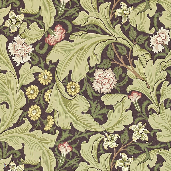 Leicester Tapete in Chocolade/Olive van Morris & Co