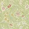 Leicester Tapete in Green/Coral van Morris & Co