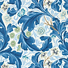Leicester Tapete in Paradise Blue van Morris & Co