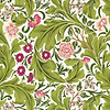 Leicester Tapete in Sour Green/Plum van Morris & Co