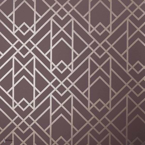 Metro wallpaper in Cassis van 1838 wallcoverings