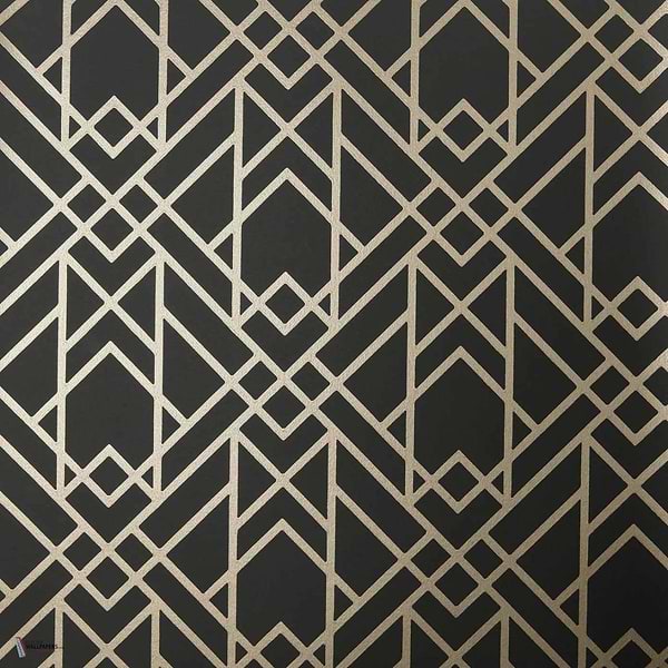 Metro wallpaper in Jet van 1838 wallcoverings