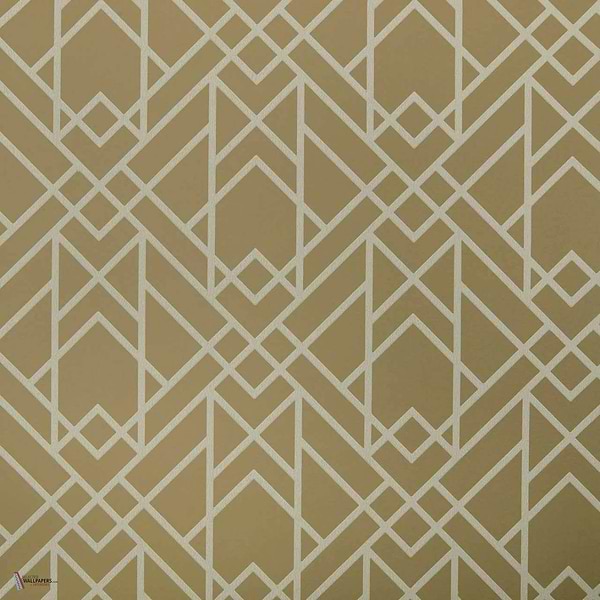 Metro wallpaper in Mustard van 1838 wallcoverings