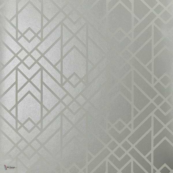 Metro wallpaper in Soft Grey van 1838 wallcoverings