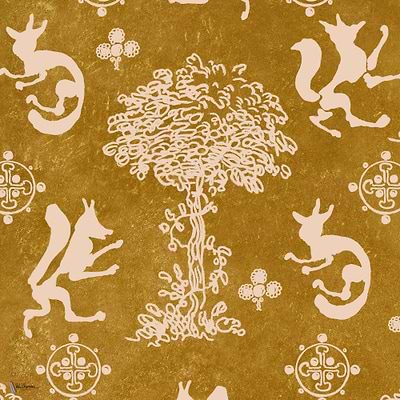 The Silly Fox wallpaper in Honey by Mind the Gap