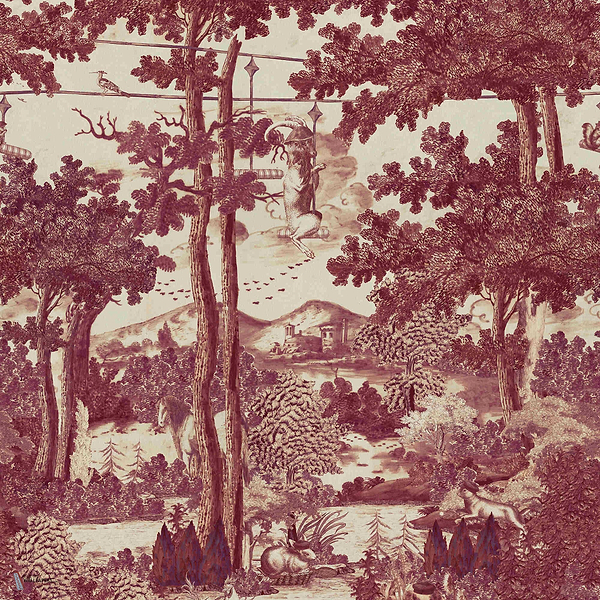Toile Du Carpathians wallpaper in Ruby by Mind the Gap