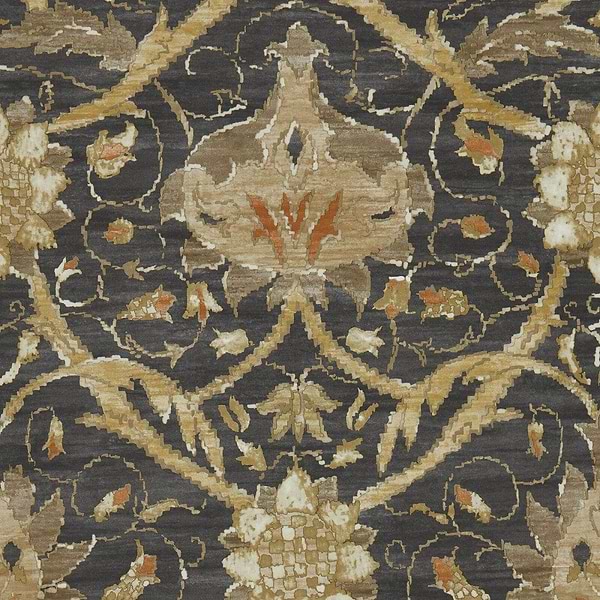 Montreal behang-Morris & Co-Charcoal/Bronze-Rol-Selected Wallpapers-Interiors