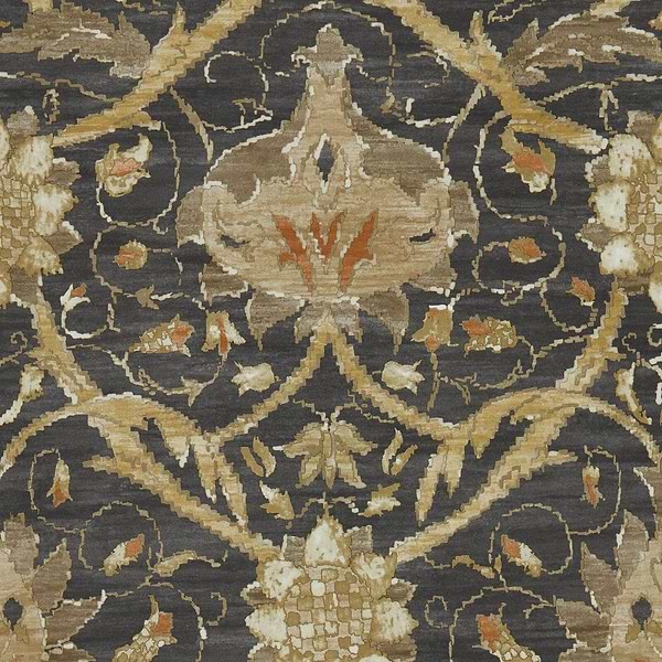Montreal wallpaper-Morris & Co-Charcoal/Bronze-Roll-Selected Wallpapers-Interiors