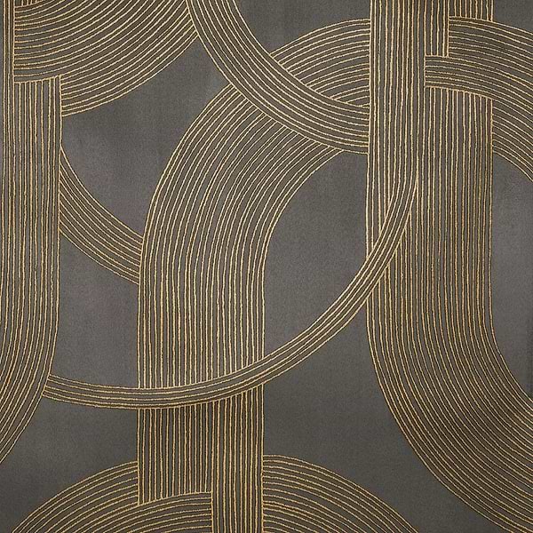 Odeon wallpaper in Anthracite Dore by Casamance