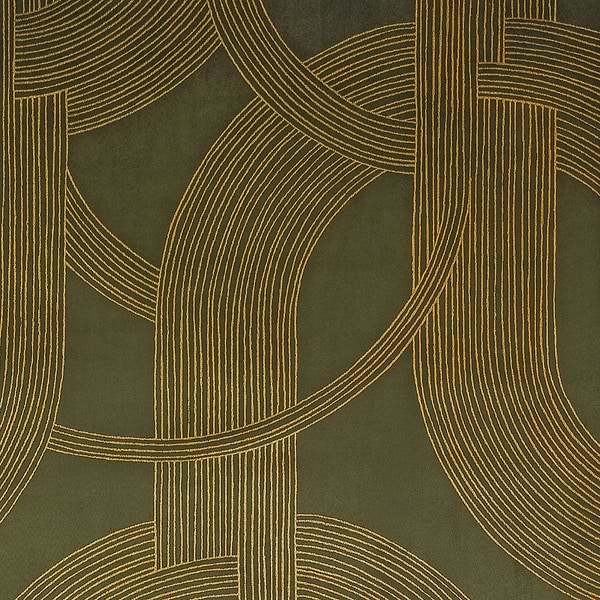 Odeon wallpaper in Kaki Dore by Casamance