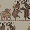 Safari Dance behang in Ginger & Red van Cole & Son