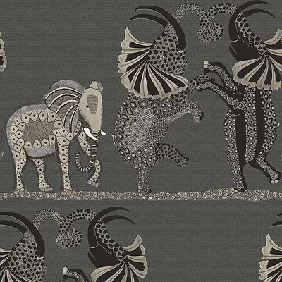 Safari Dance behang in Stone & Black van Cole & Son