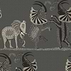 Safari Dance behang in Stone & Black van Cole & Son