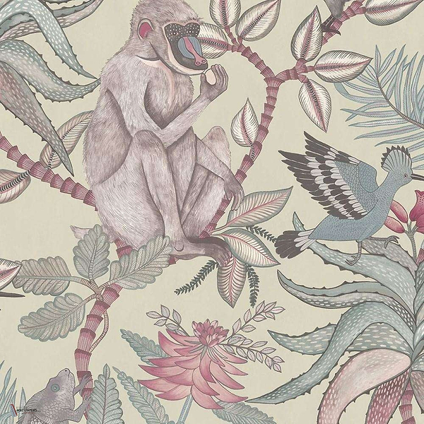 Savuti wallpaper in Dove & Powder van Cole & Son