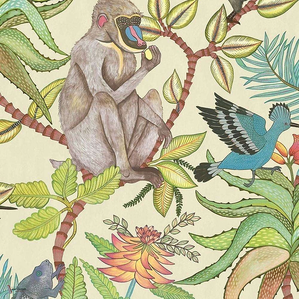 Savuti wallpaper in Multi on Cream van Cole & Son