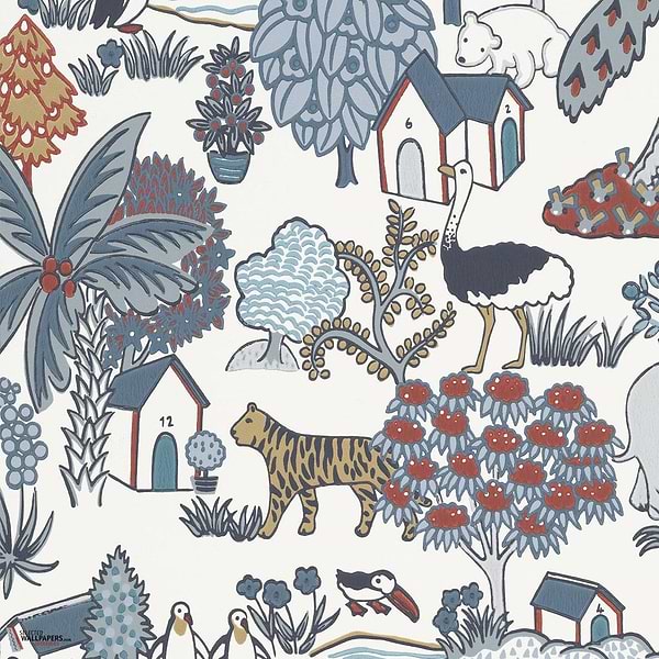 Animal Kingdom behang-Little Greene-Bassoon-Rol-Selected Wallpapers-Interiors