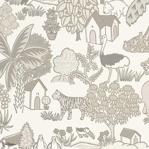 Animal Kingdom behang-Little Greene-Portland stone-Rol-Selected Wallpapers-Interiors