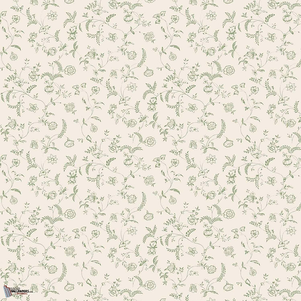 Uppark behang in Suffield Green van Farrow & Ball