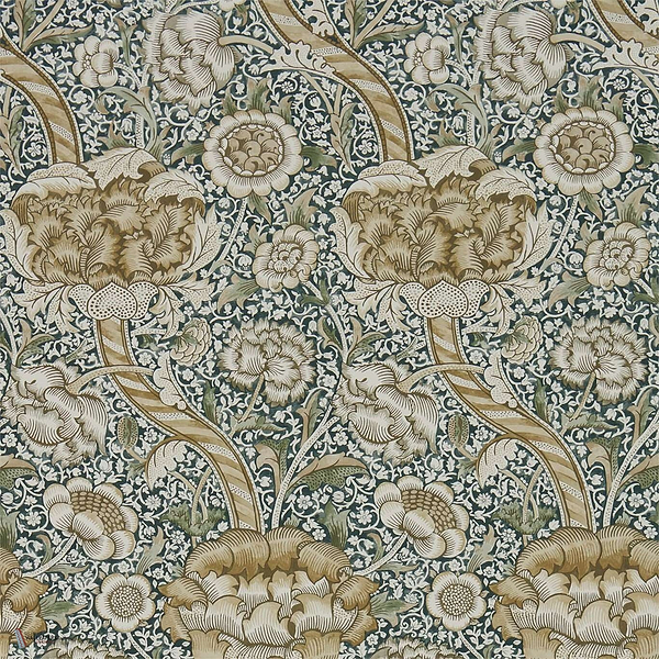 Wandle wallpaper in Forest/Mustard van Morris & Co