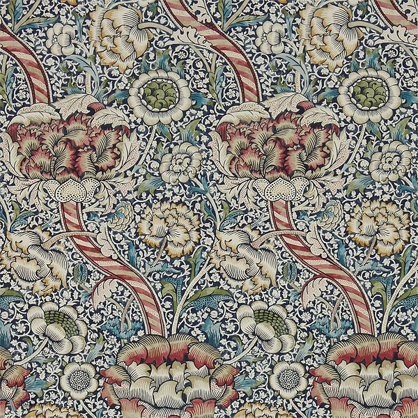 Wandle wallpaper in Indigo/Modder van Morris & Co