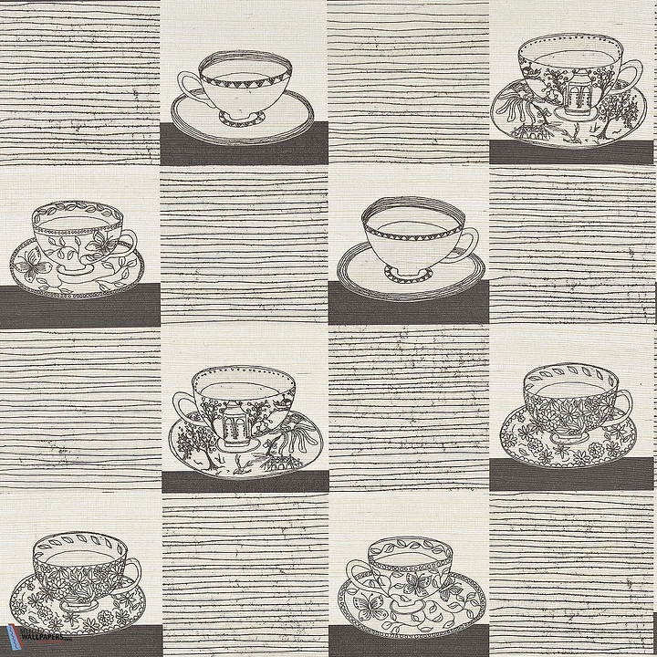A l'heure du the-Behang-Tapete-Pierre Frey-Noir-Meter (M1)-FP968002-Selected Wallpapers