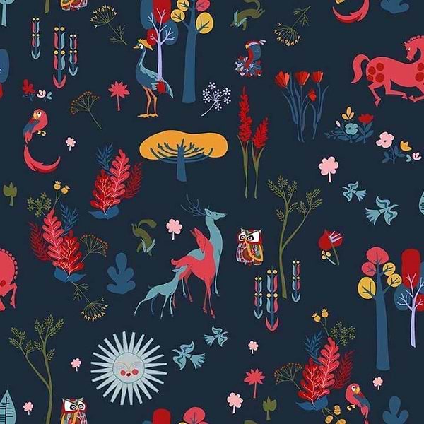 Abe the Ape - El Bosque Animado-Behang-Tapete-Coordonne-Noche-Rol-8000002N-Selected Wallpapers