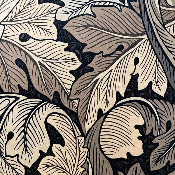 Acanthus Velvet stof-Fabric-Tapete-Morris & Co-Charcoal/Grey-Meter (M1)-226399-Selected Wallpapers