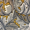 Acanthus Velvet stof-Fabric-Tapete-Morris & Co-Mustard/Grey-Meter (M1)-226400-Selected Wallpapers