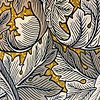 Acanthus Velvet stof-Fabric-Tapete-Morris & Co-Mustard/Grey-Meter (M1)-226400-Selected Wallpapers