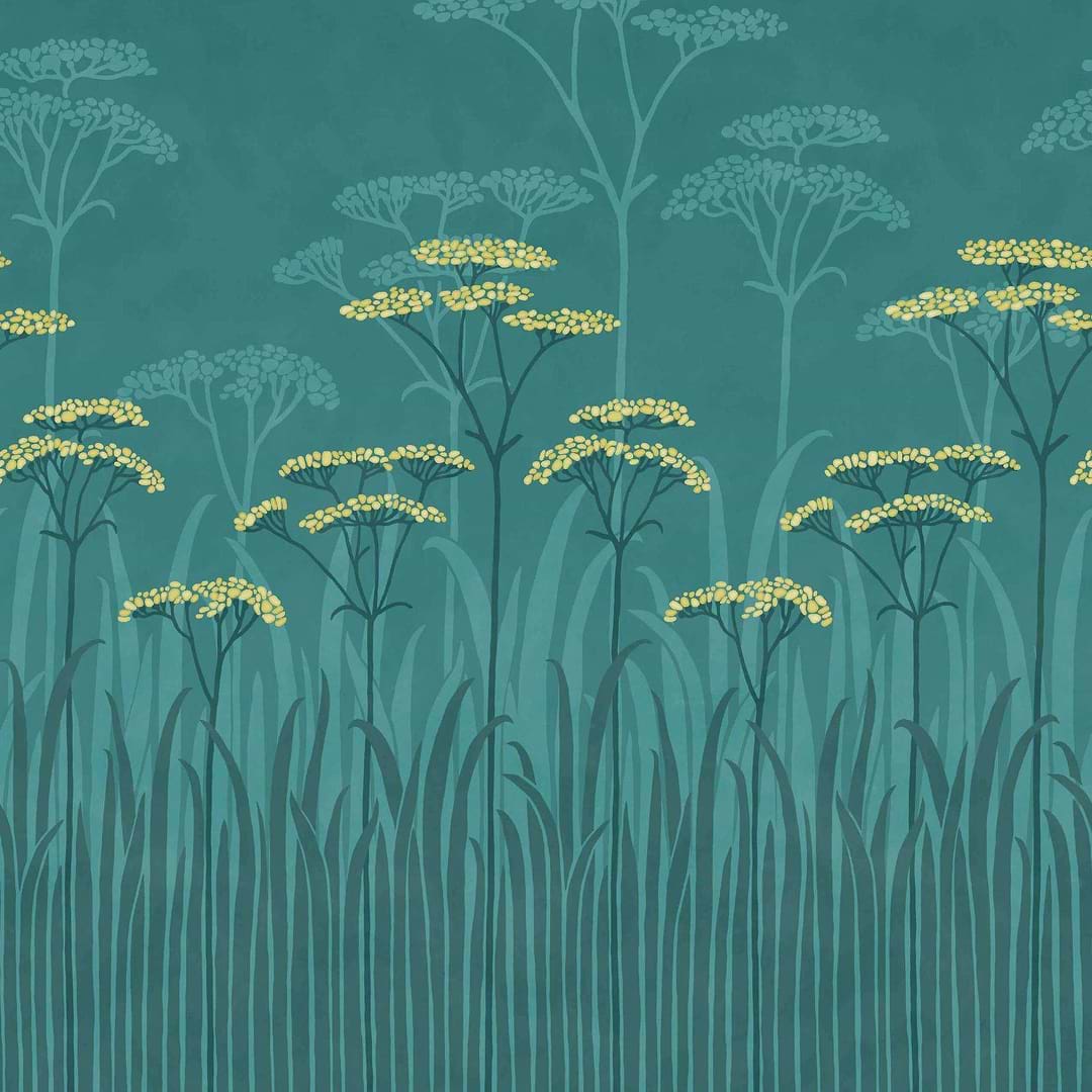 Achillea-behang-Tapete-Little Greene-Aurora-Set-0245ACAUROR-Selected Wallpapers