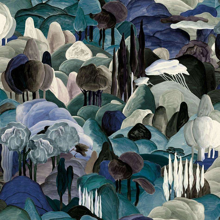All'ombra dei cipressi-behang-Tapete-Arte-Midnight Dream-Meter (M1)-97502-Selected Wallpapers
