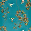Amazilia-behang-Tapete-Harlequin-Teal/Gold-Rol-112604-Selected Wallpapers