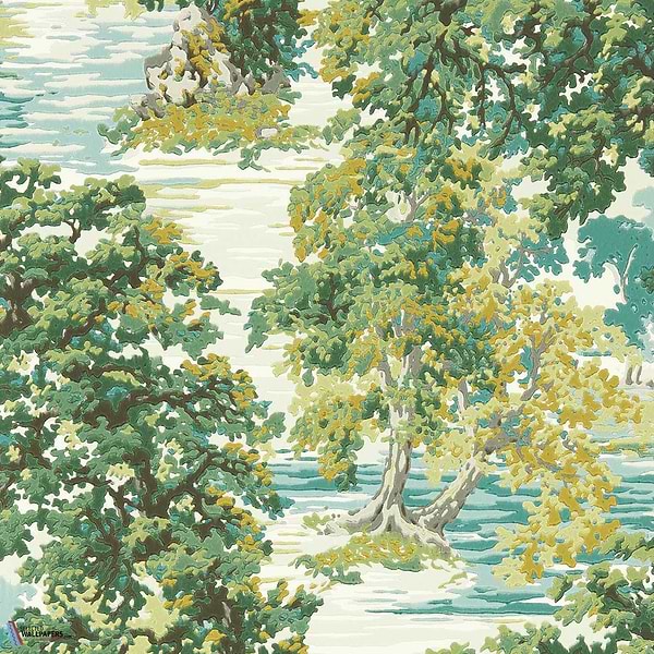 Ancient Canopy-Behang-Tapete-Sanderson-Sap Green-Rol-217220-Selected Wallpapers