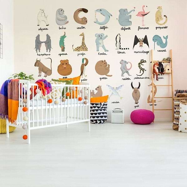 Animal Alphabet-behang-Tapete-Coordonne-Selected Wallpapers