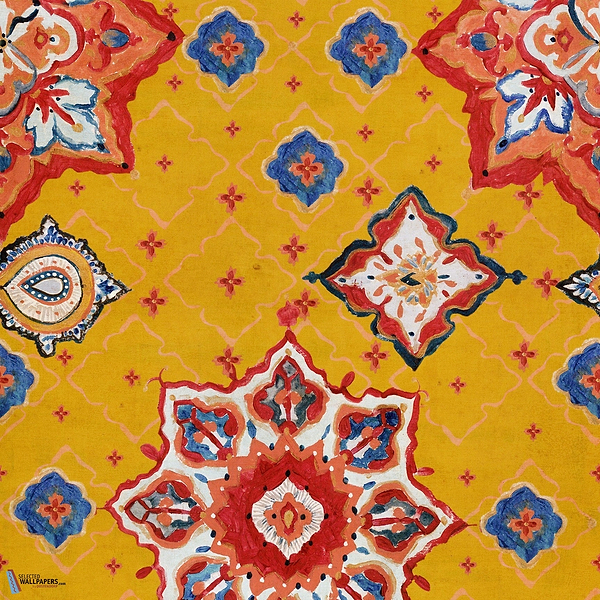 Arabian Decorative-behang-Tapete-Mind the Gap-Blue/Yellow-300 cm (standaard)-WP20742-Selected Wallpapers