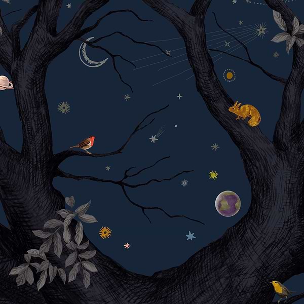 Arbracadabra Nuit-behang-Tapete-Isidore Leroy-Set (2 meter)-06242203-Selected Wallpapers