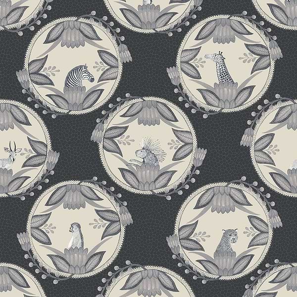 Ardmore Cameos-Behang-Tapete-Cole & Son-Soot & Snow-Rol-109/9043-Selected Wallpapers